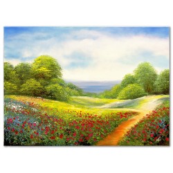  Obraz malowany Pole maków 60x90cm