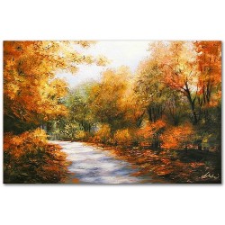  Obraz malowany Leśna ścieżka 60x90cm
