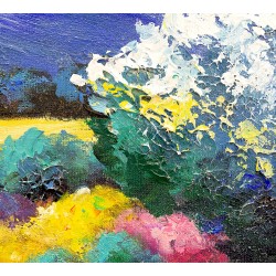  Obraz ręcznie malowany Włoski Pejzaż 60x90cm