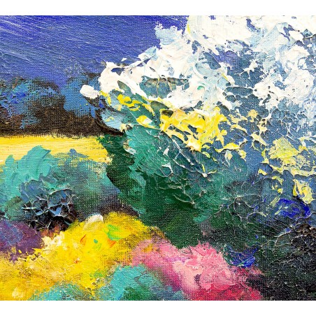  Obraz ręcznie malowany Włoski Pejzaż 60x90cm