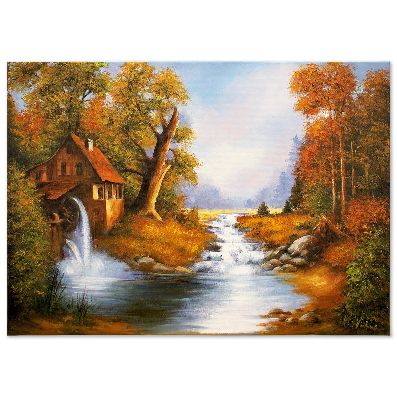 Obraz olejny ręcznie malowany 50x70cm Krajobraz