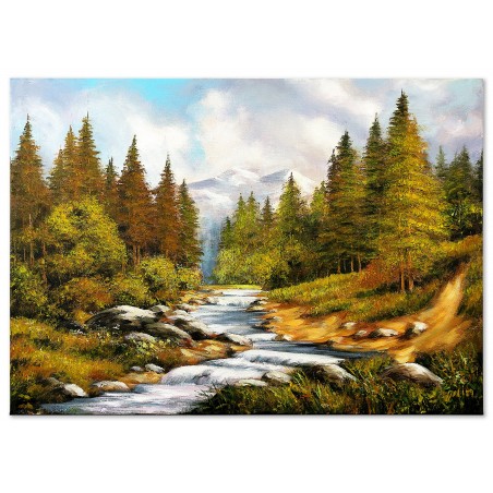 Obraz olejny ręcznie malowany 50x70cm Krajobraz