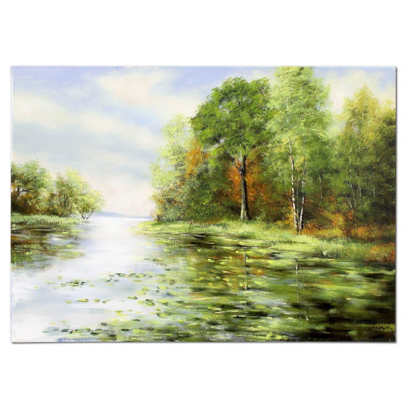  Obraz olejny ręcznie malowany 50x70cm Krajobraz