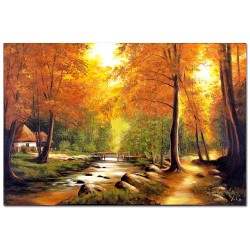 Obraz olejny ręcznie malowany Pejzaż 60x90cm