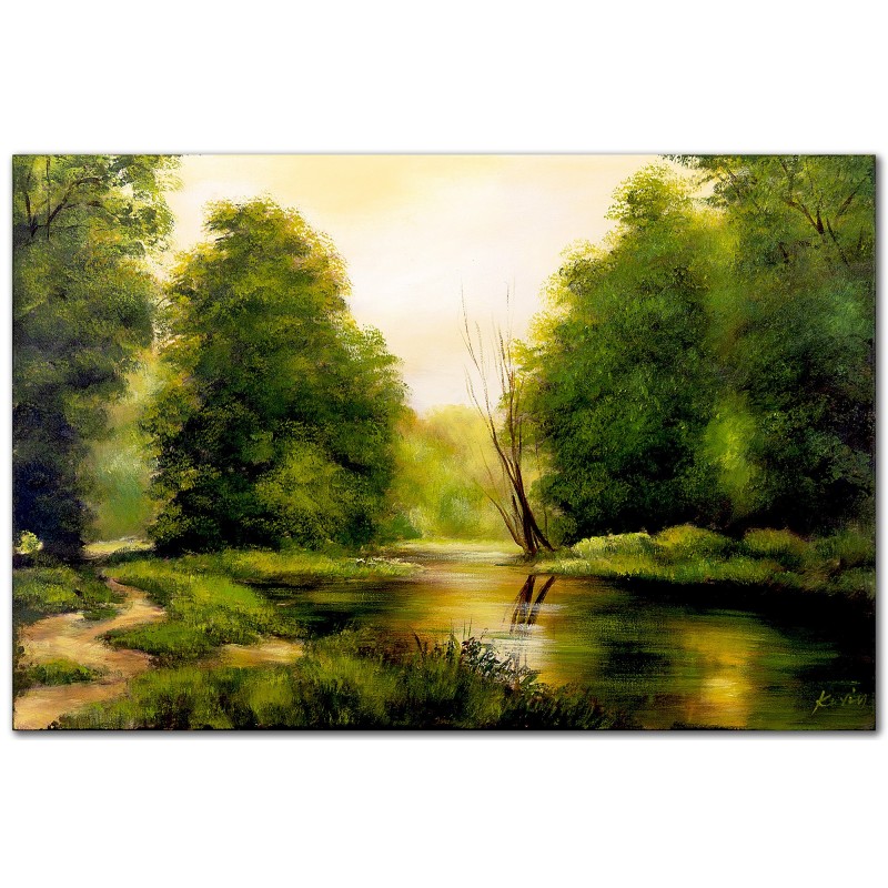  Obraz olejny ręcznie malowany Pejzaż 60x90cm