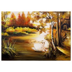Obraz olejny ręcznie malowany Pejzaż 60x90cm