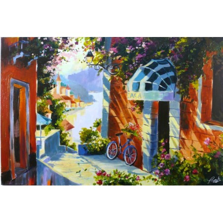  Obraz olejny ręcznie malowany Pejzaż 60x90cm