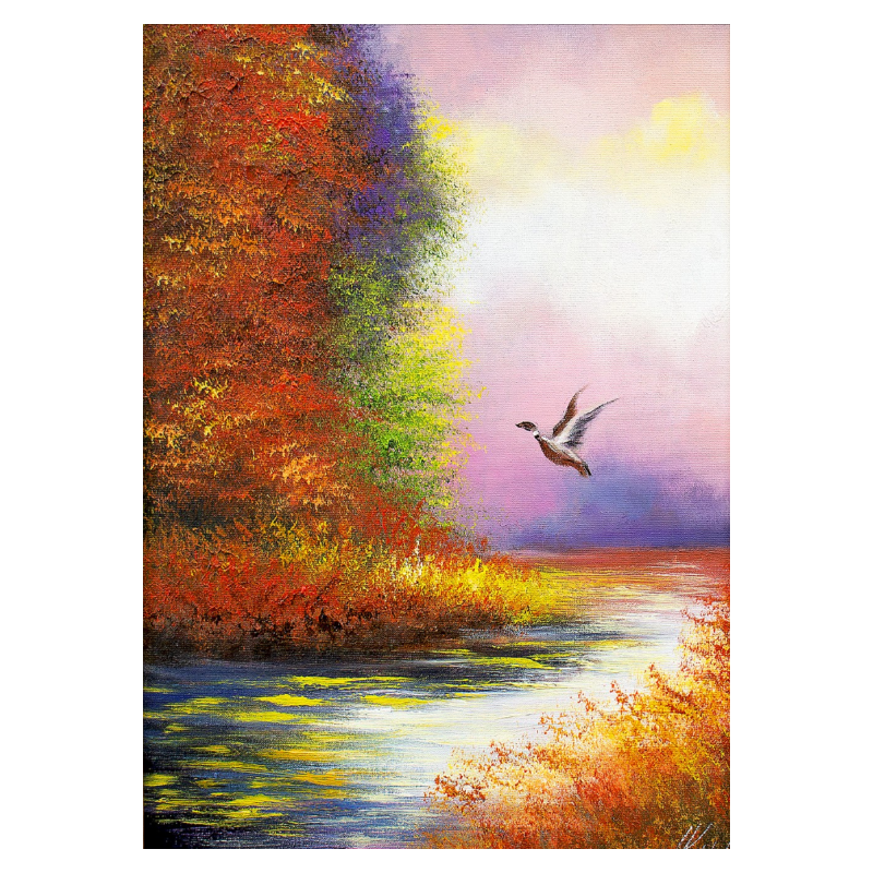  Obraz olejny ręcznie malowany Świt 50x70cm