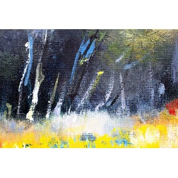  Obraz ręcznie malowany Czerwone maki na letniej łące 50x70cm