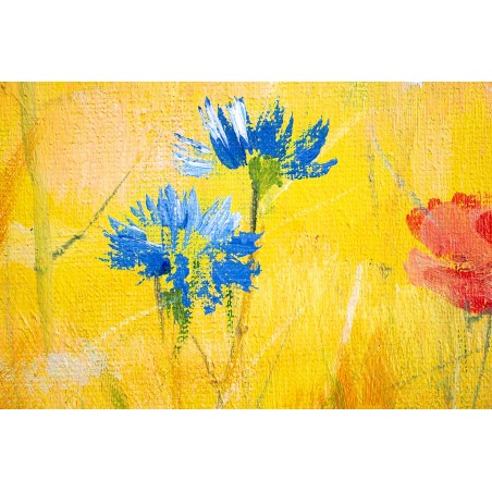  Obraz ręcznie malowany Czerwone maki na letniej łące 50x70cm