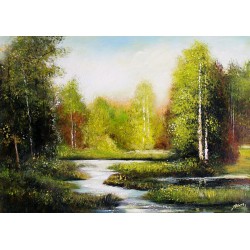  Obraz olejny ręcznie malowany Pejzaż 50x70cm