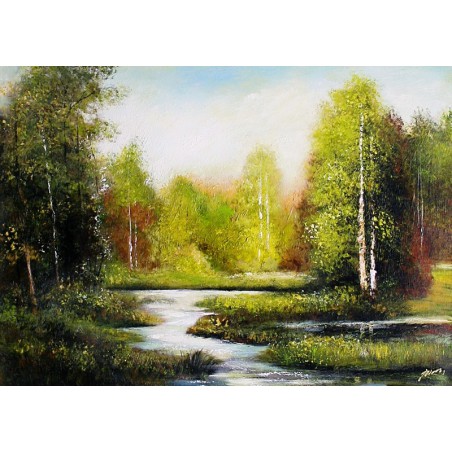  Obraz olejny ręcznie malowany Pejzaż 50x70cm