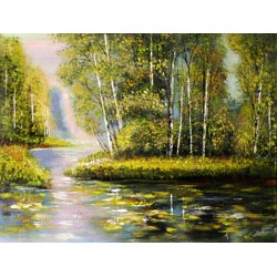  Obraz olejny ręcznie malowany Pejzaż 50x70cm