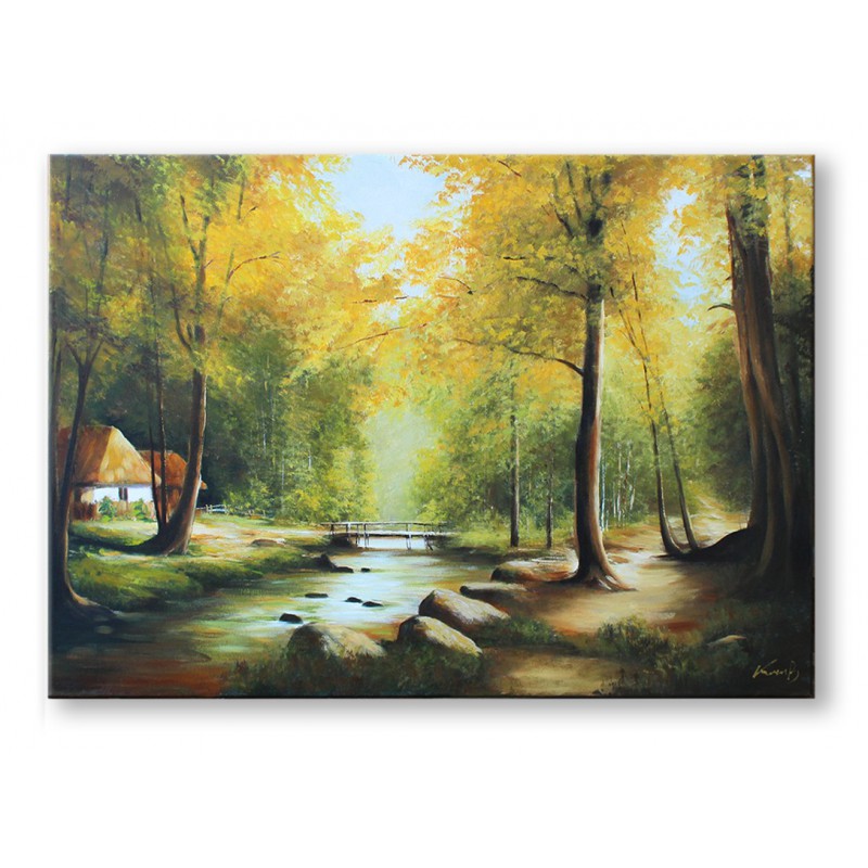  Obraz olejny ręcznie malowany Pejzaż 50x70cm