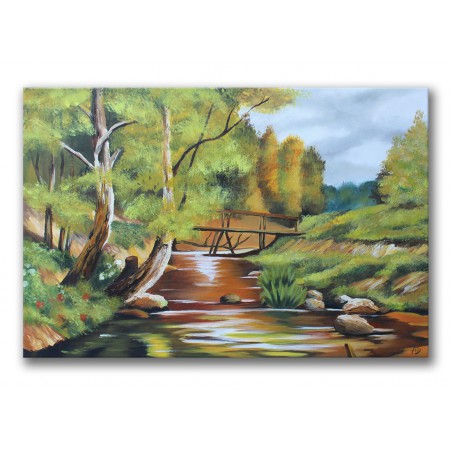  Obraz olejny ręcznie malowany Pejzaż 60x90cm