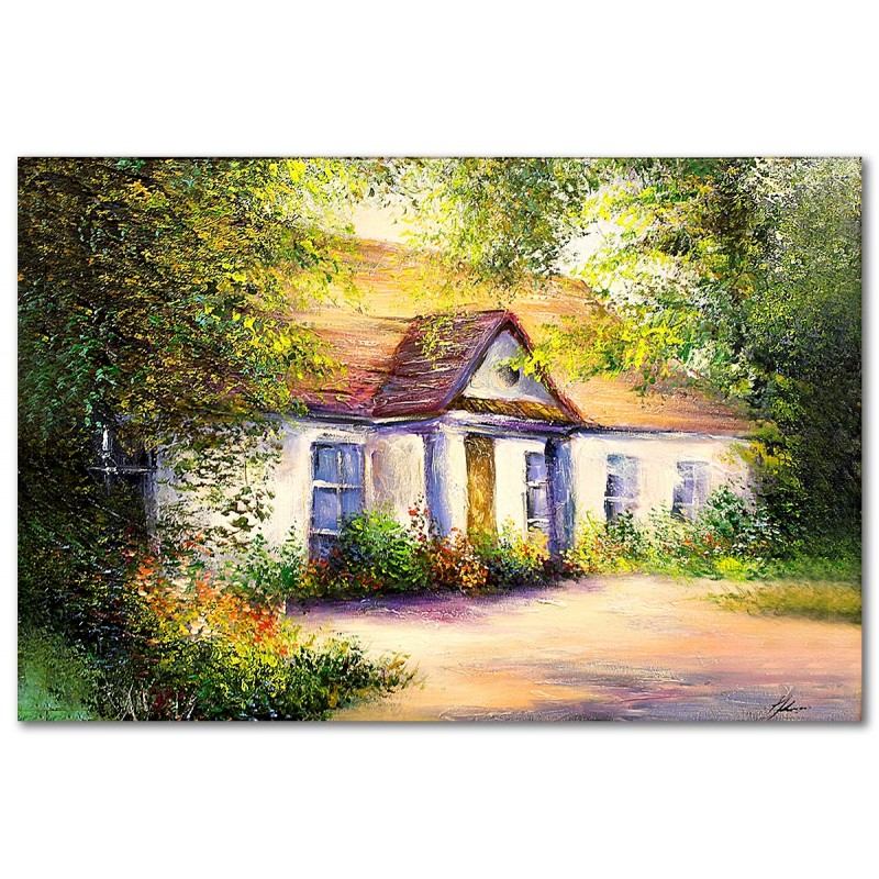  Obraz malowany Dworek 60x90cm