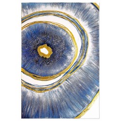 Obraz ręcznie malowany z elementami płatków złota Głębia 80x120cm
