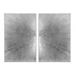  Obraz ręcznie malowany z płatkami srebra Płatek 60x90cm x 2szt