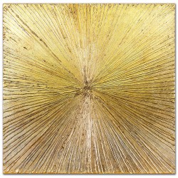 Obraz Z drobinkami złota LUX olejny ręcznie malowany 60x60cm Słońce