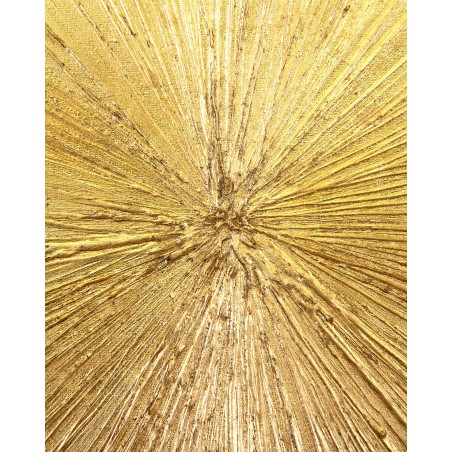  Obraz Z drobinkami złota LUX olejny ręcznie malowany 60x60cm Słońce