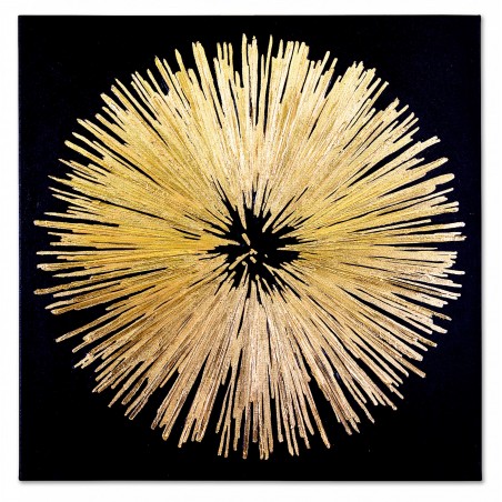  Obraz Z drobinkami złota LUX olejny ręcznie malowany 60x60cm Słońce