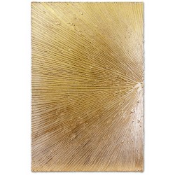  Obraz Z drobinkami złota LUX olejny ręcznie malowany 60x90cm Słońce