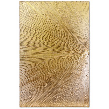  Obraz Z drobinkami złota LUX olejny ręcznie malowany 60x90cm Słońce