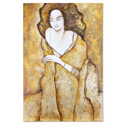  Obraz olejny ręcznie malowany 60x90cm Złota Kobieta