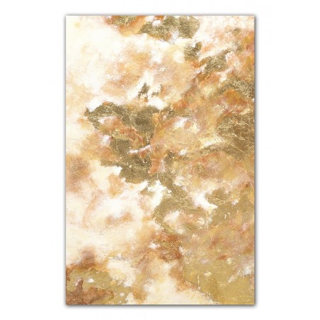  Obraz ręcznie malowany z elementami płatków złota BOHO 60x90cm