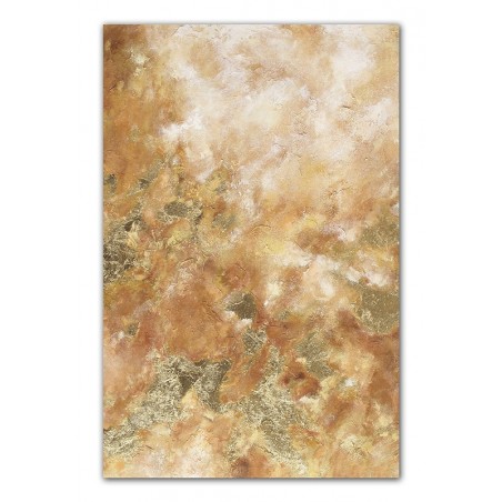  Obraz ręcznie malowany z elementami płatków złota BOHO 60x90cm