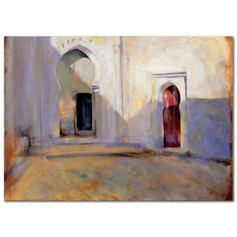  Obraz olejny ręcznie malowany 50x70cm Miasto
