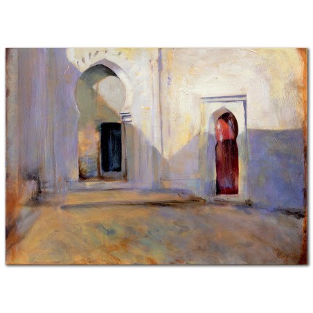  Obraz olejny ręcznie malowany 50x70cm Miasto