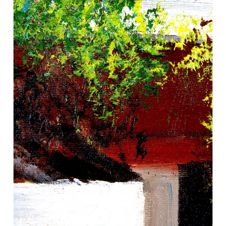  Obraz olejny ręcznie malowany 60x90cm Mała kawiarenka