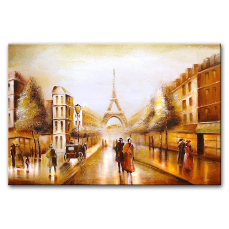  Obraz olejny ręcznie malowany 60x90cm Paryż oblany słońcem
