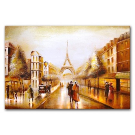  Obraz olejny ręcznie malowany 60x90cm Paryż oblany słońcem