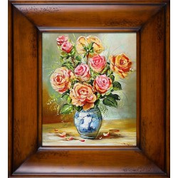  Obraz olejny ręcznie malowany Kwiaty 66x76cm