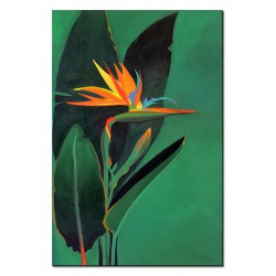  Obraz ręcznie malowany Tropical Island 60x90cm Strelicja rajski ptak