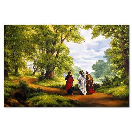 Obraz ręcznie malowany Robert Zund Droga do Emaus 60x90 cm