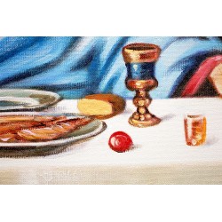 Obraz malowany Ostatnia Wieczerza 80x120cm