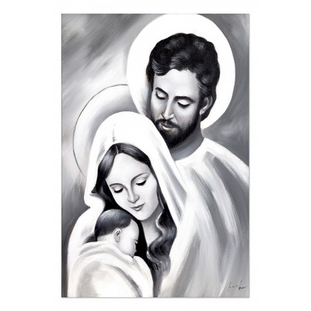 Obraz Świętej Rodziny na ślub 60x90 cm malowany na płótnie olejny