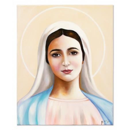 Obraz Matki Boskiej 40x50cm obraz ręcznie malowany na płótnie