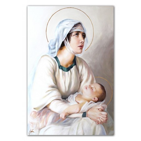  Obraz olejny ręcznie malowany 60x90cm Matka Boska