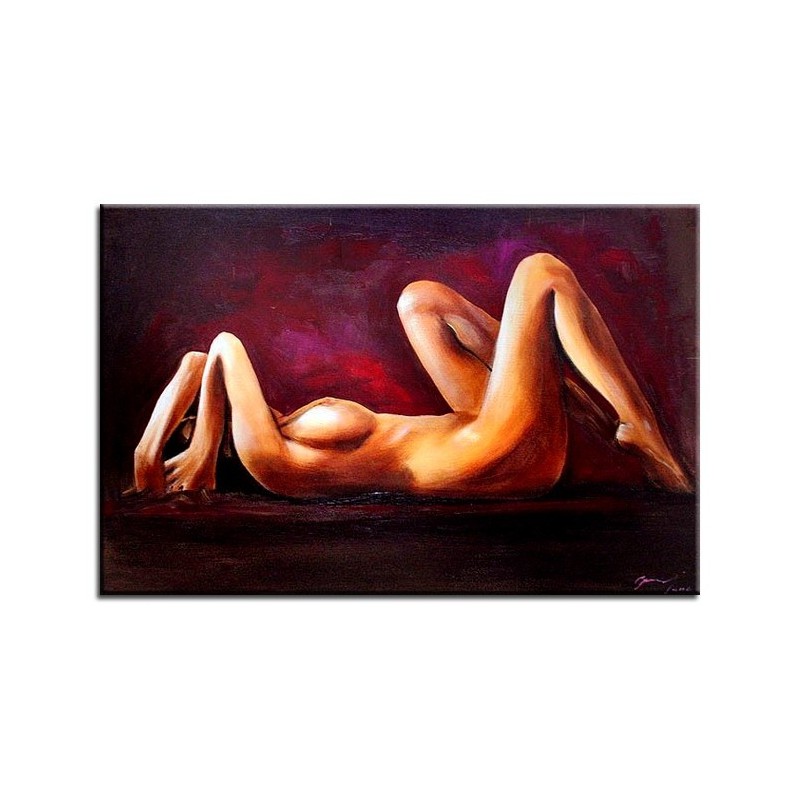  Obraz ręcznie malowany na płótnie 60x90cm naga kobieta akt
