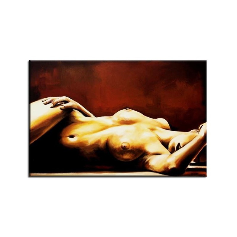  Obraz ręcznie malowany na płótnie 60x90cm naga kobieta akt