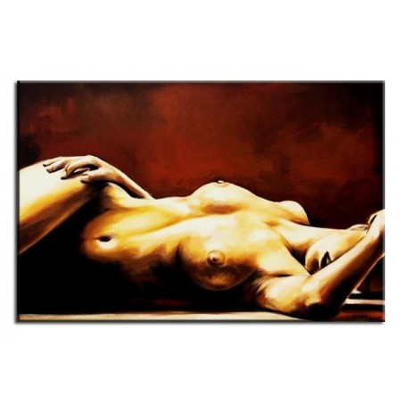  Obraz ręcznie malowany na płótnie 60x90cm naga kobieta akt