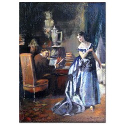  Obraz malowany Zhuravlev Pierwszy Siergiejewicz Żona modna 50x70cm