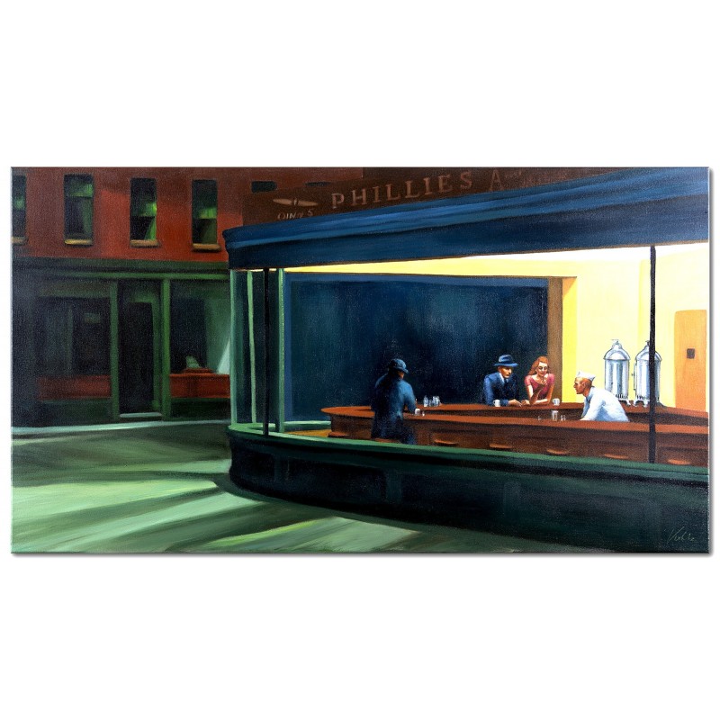  Obraz malowany Edward Hopper Nocne marki