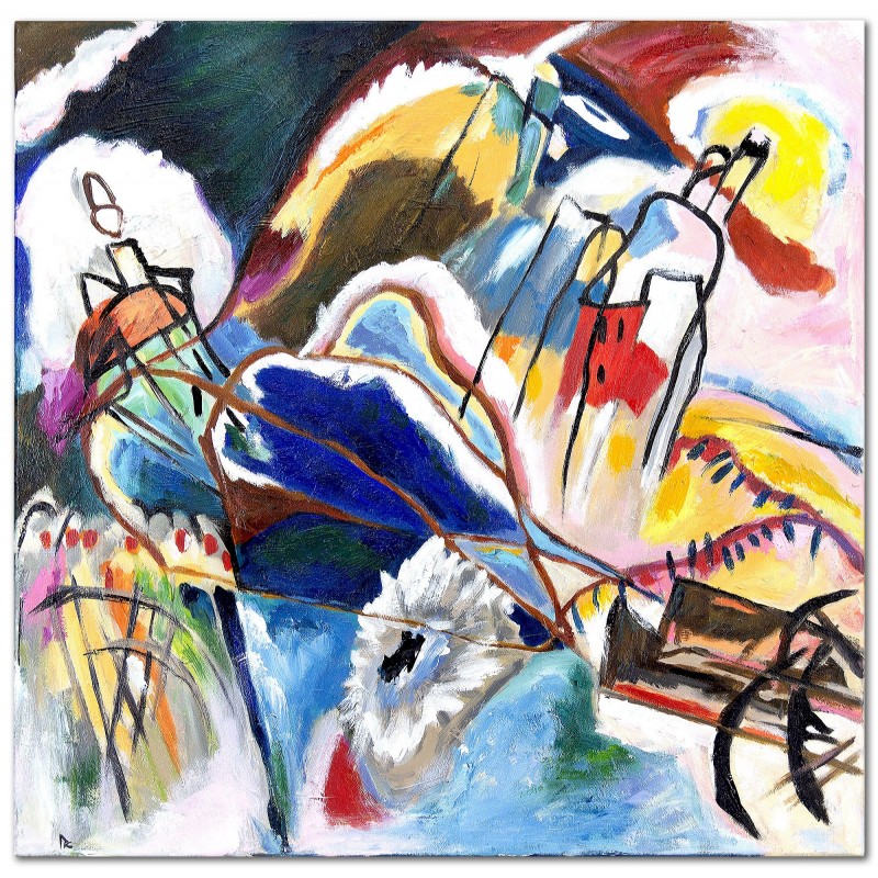 Obraz olejny ręcznie malowany 60x60 Vasily Kandinsky