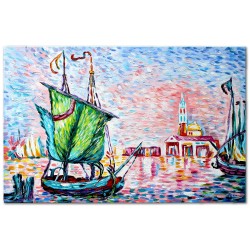 Obraz olejny ręcznie malowany 60x90 cm Paul Signac The Pink Cloud