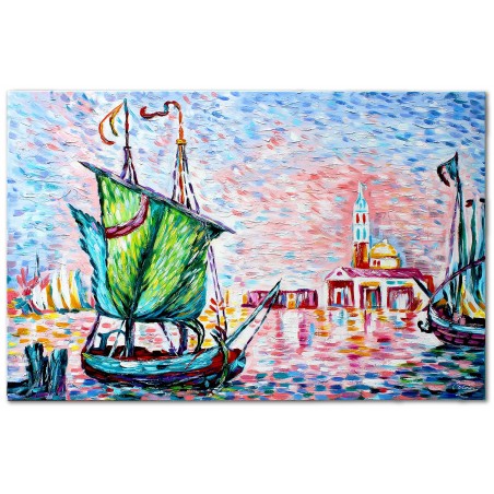  Obraz olejny ręcznie malowany 60x90 cm Paul Signac The Pink Cloud